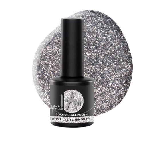 I.Am-Soak-Off-Gel-Polish-115-Silver-Linings-7mldot Silver Linings